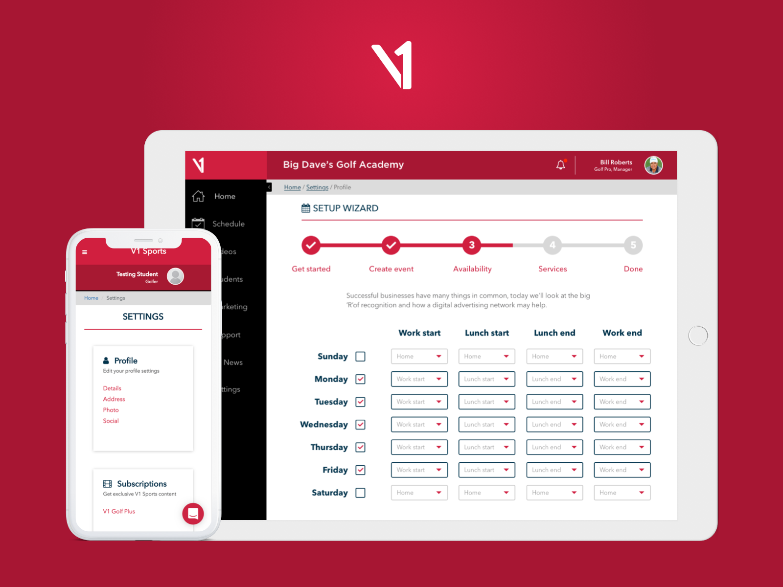 Image of V1 Account Portal