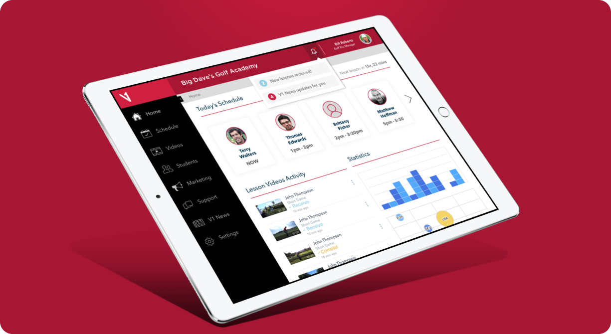 V1 Golf Pro Portal