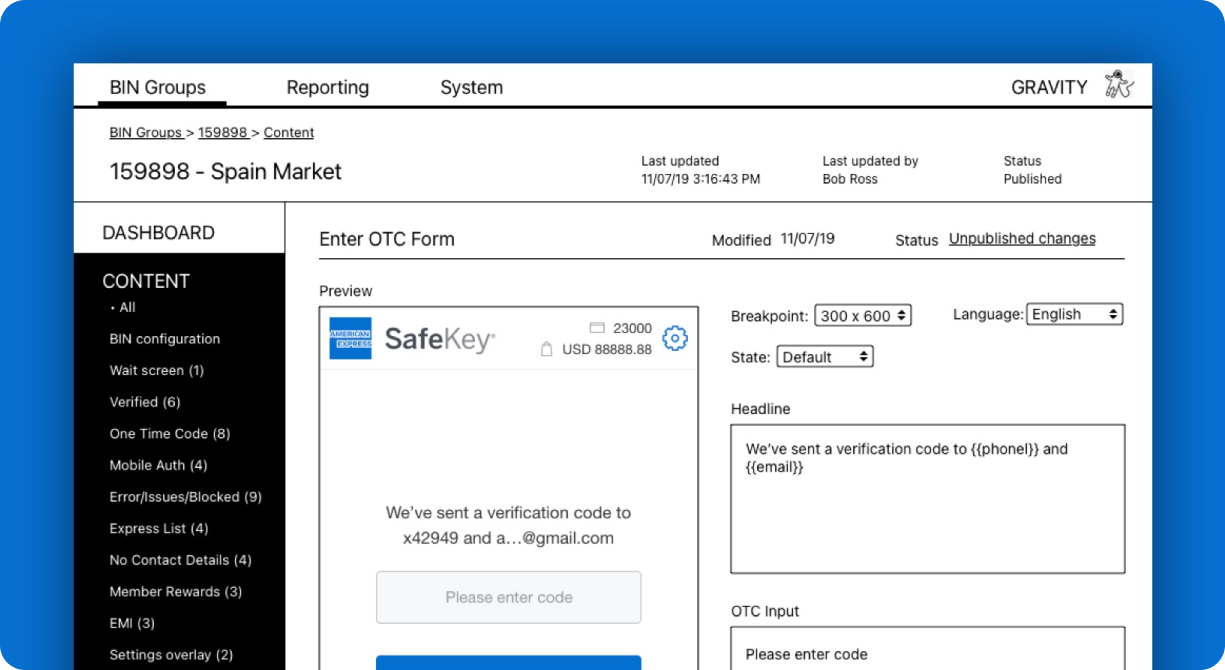 Amex Authentication CX Admin Tool