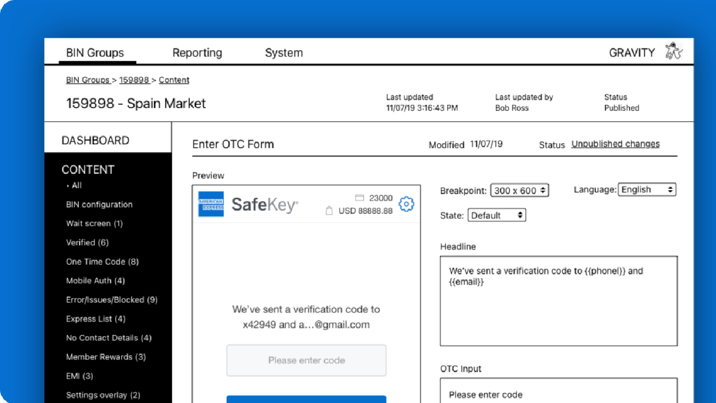 Amex Authentication CX Admin Tool