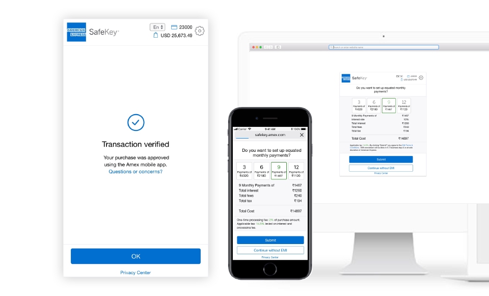 Responsive mockups of the SafeKey experience