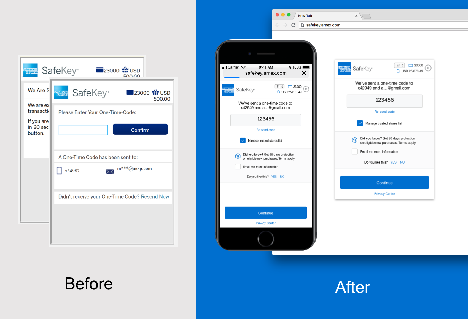Image of Safekey before and after