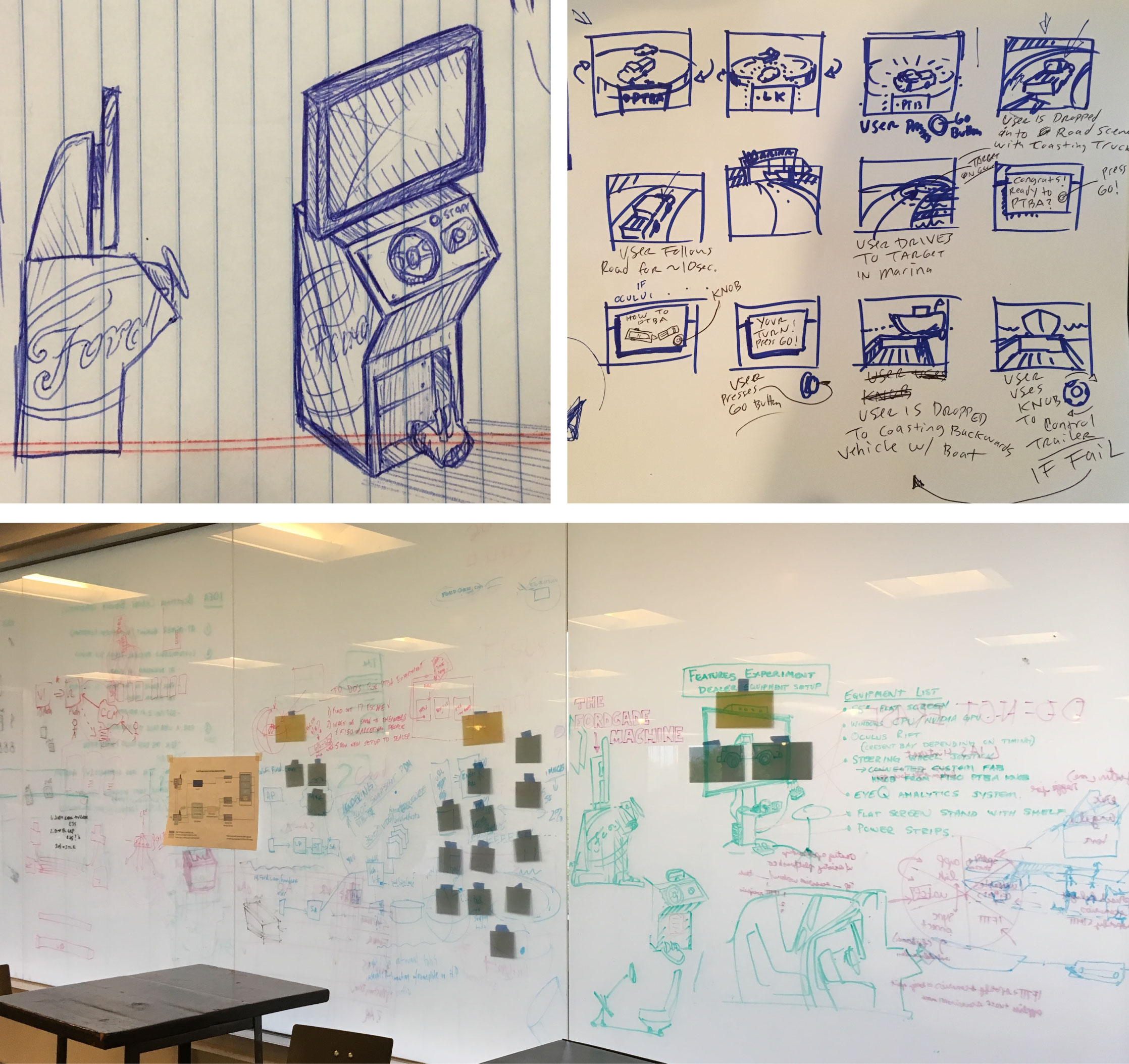 Whiteboard and sketches exploration for cabinet planning
