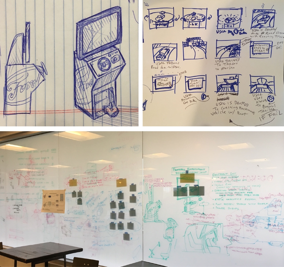 Whiteboard and sketches exploration for cabinet planning