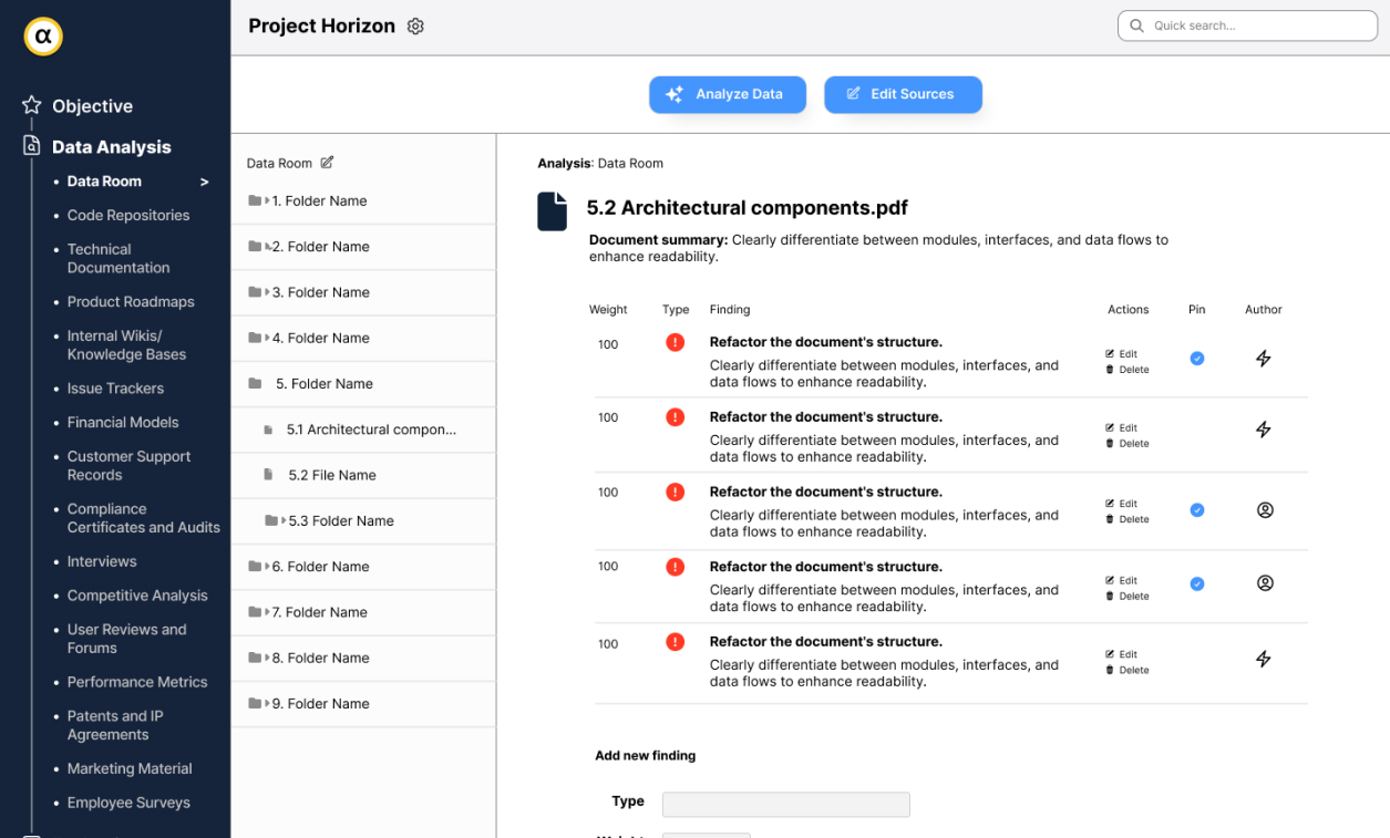 AlphaRoom Document Analysis Platform