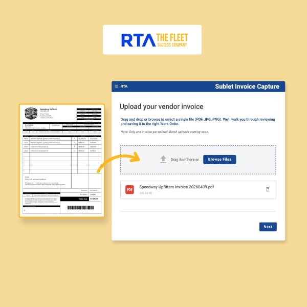 RTA Sublet Invoice Capture