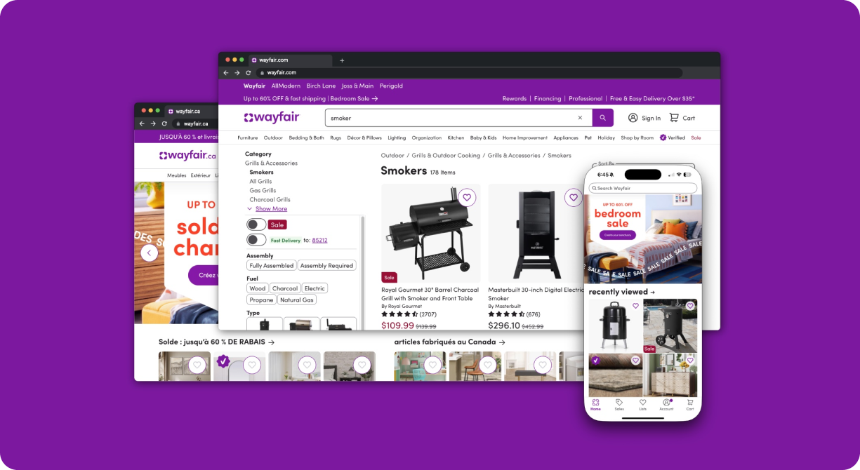 Wayfair Customer Journey Replatforming intro slide 1