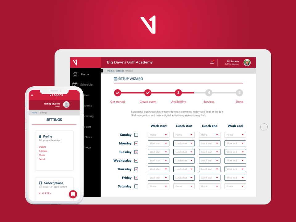Image of V1 Account Portal